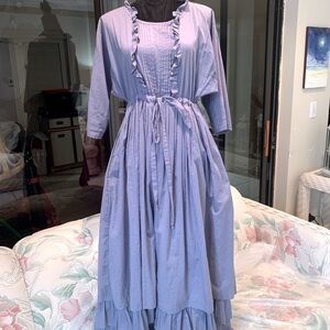 Shtapel dress batistste. grey-blue
